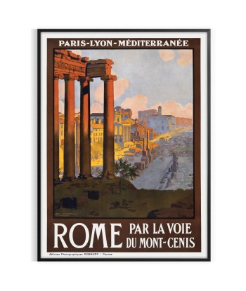 Rome Par Voie Mont Cenis Voyage Poster Affiche les ctes