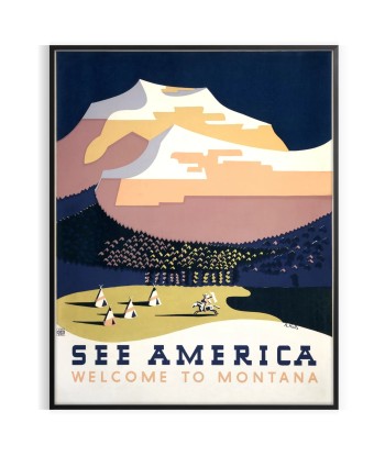 Voir L'Affiche Voyageamerica Montana Poster 2023