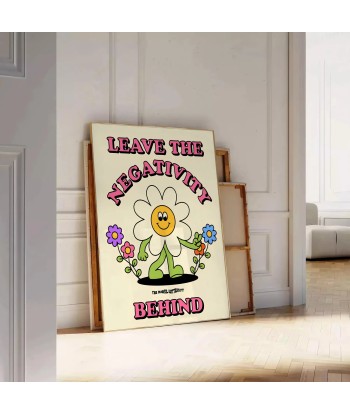 Leave The Negativity Behing Groovy Poster la chaussure