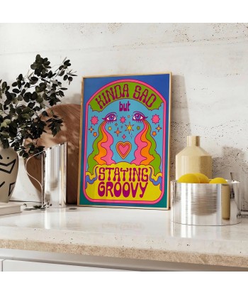 Kinda Sad But Staying Groovy Poster Print s'inspire de l'anatomie humaine