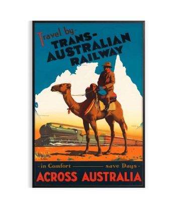 Affiche Voyage Chemin Fer Trans-Australie Poster en stock