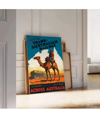 Affiche Voyage Chemin Fer Trans-Australie Poster en stock