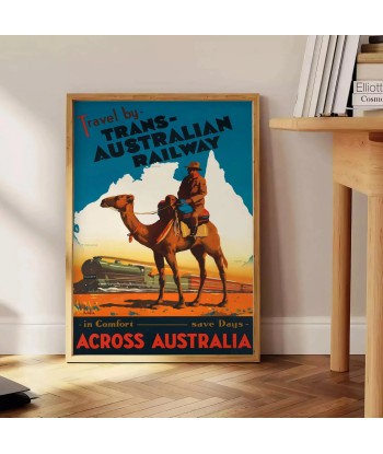 Affiche Voyage Chemin Fer Trans-Australie Poster en stock