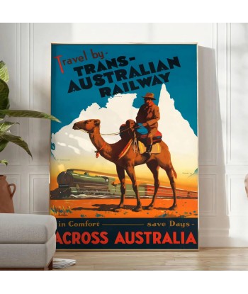 Affiche Voyage Chemin Fer Trans-Australie Poster en stock