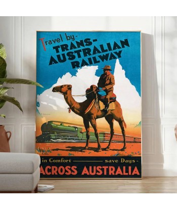 Affiche Voyage Transaustraliee Poster Voir les baskets