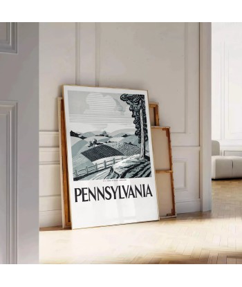 Affiche Voyage États-Unis Pennsylvanie Véritable concentré