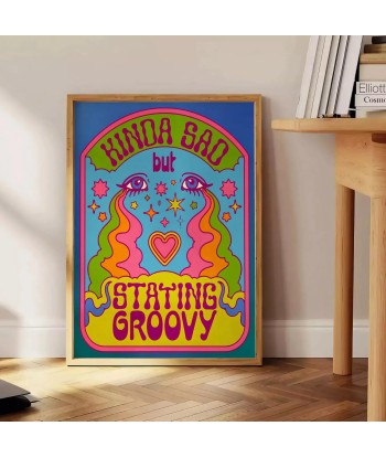 Kinda Sad But Staying Groovy Poster Print s'inspire de l'anatomie humaine