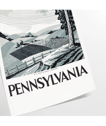 Affiche Voyage États-Unis Pennsylvanie Véritable concentré