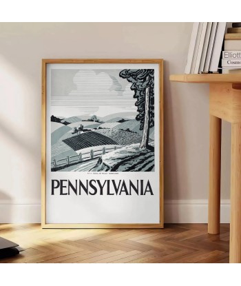 Affiche Voyage États-Unis Pennsylvanie Véritable concentré