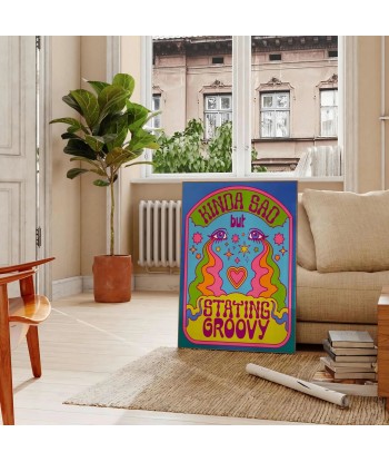 Kinda Sad But Staying Groovy Poster Print s'inspire de l'anatomie humaine