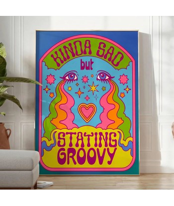 Kinda Sad But Staying Groovy Poster Print s'inspire de l'anatomie humaine