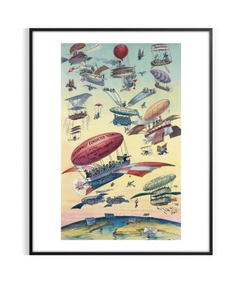 Affiche Voyage Vintage Wagon Volant ouvre sa boutique