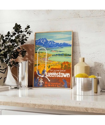 Affiche Vintage Queenstown livraison gratuite