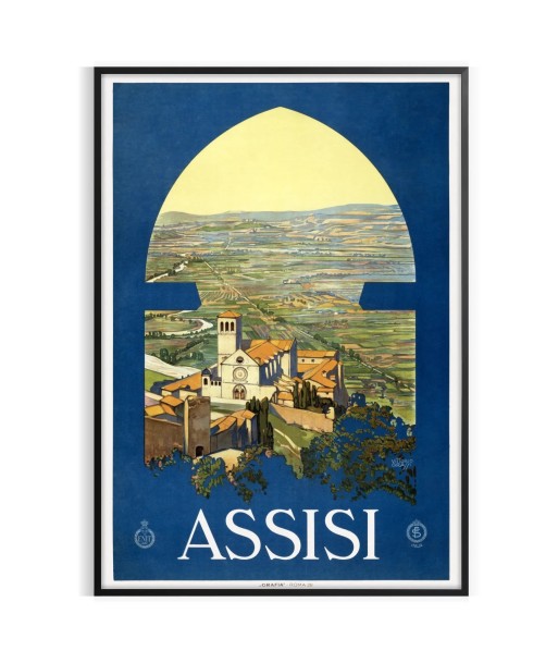 Assise Italie Vintage Voyage Affiche Profitez des Offres !