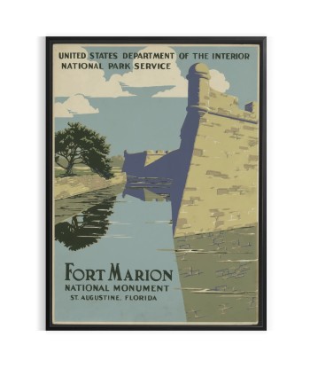 Affiche Voyage Vintage Fort Marion la chaussure