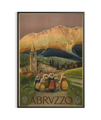 Affiche Voyage Vintages Abruzzes Italie ou a consommer sur place