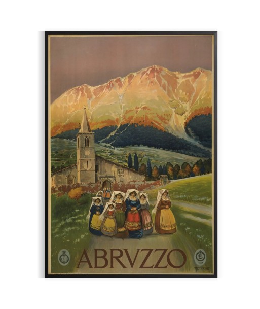 Affiche Voyage Vintages Abruzzes Italie ou a consommer sur place