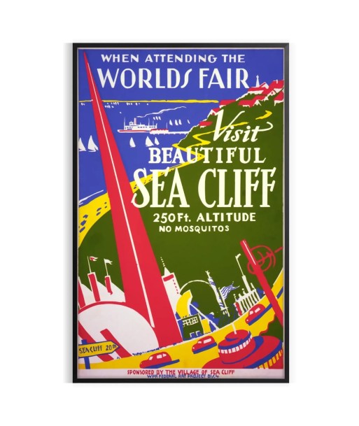 Affiche Voyage Vintage Sea Cliff 2 Economisez 