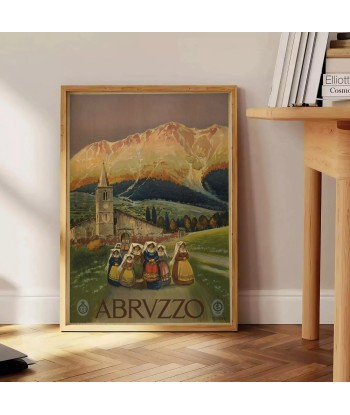 Affiche Voyage Vintages Abruzzes Italie ou a consommer sur place