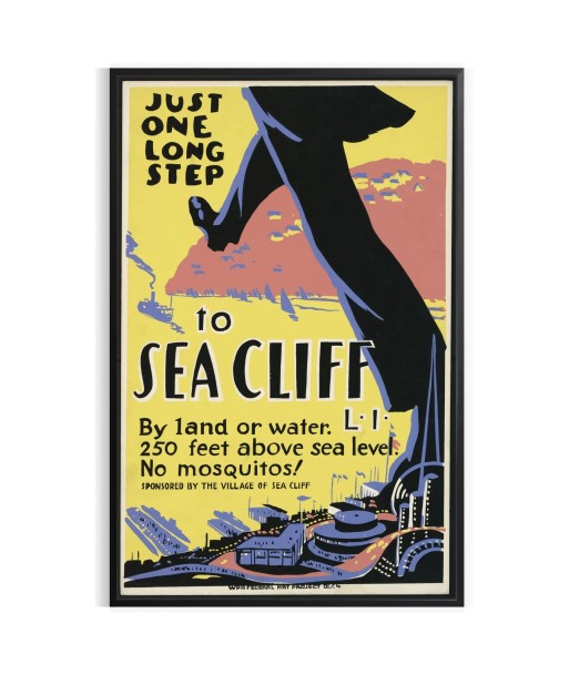 Affiche Voyage Vintage Sea Cliff, Affiche de la marque