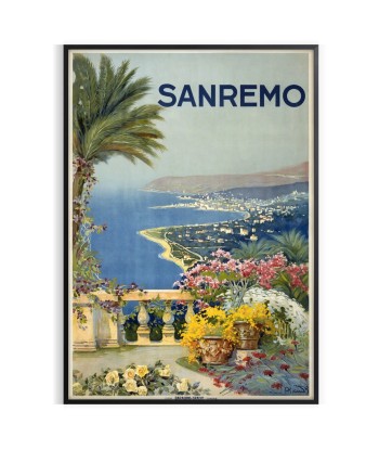 Affiche Voyage Vintage Sanremo Italie s'inspire de l'anatomie humaine