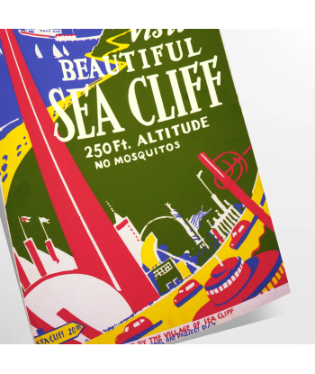 Affiche Voyage Vintage Sea Cliff 2 Economisez 