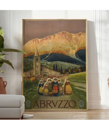 Affiche Voyage Vintages Abruzzes Italie ou a consommer sur place