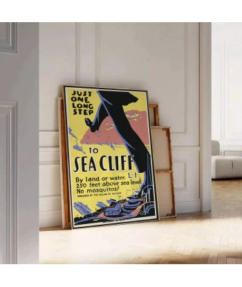 Affiche Voyage Vintage Sea Cliff, Affiche de la marque