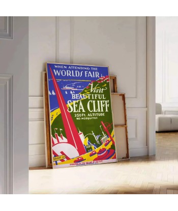 Affiche Voyage Vintage Sea Cliff 2 Economisez 