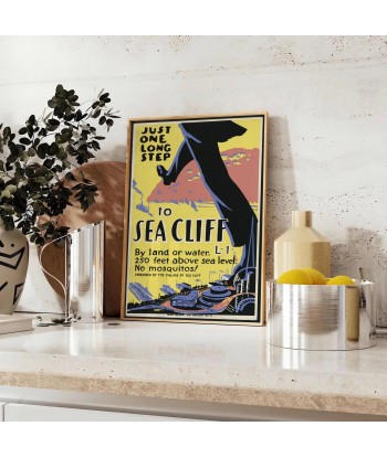 Affiche Voyage Vintage Sea Cliff, Affiche de la marque