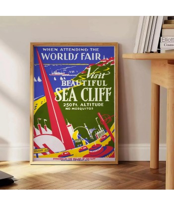 Affiche Voyage Vintage Sea Cliff 2 Economisez 