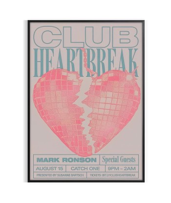 Club Heatbreak Trendy Popular Wall Print l'achat 