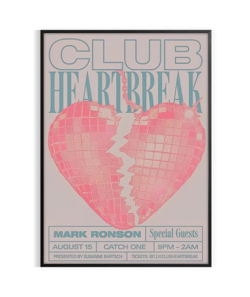 Club Heatbreak Trendy Popular Wall Print l'achat 