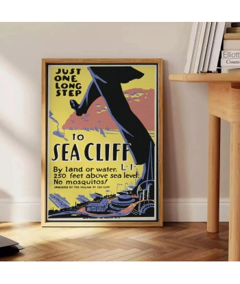 Affiche Voyage Vintage Sea Cliff, Affiche de la marque