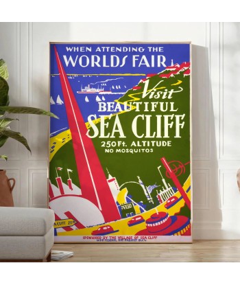 Affiche Voyage Vintage Sea Cliff 2 Economisez 