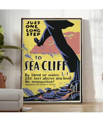 Affiche Voyage Vintage Sea Cliff, Affiche de la marque