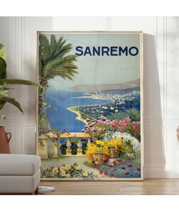 Affiche Voyage Vintage Sanremo Italie s'inspire de l'anatomie humaine