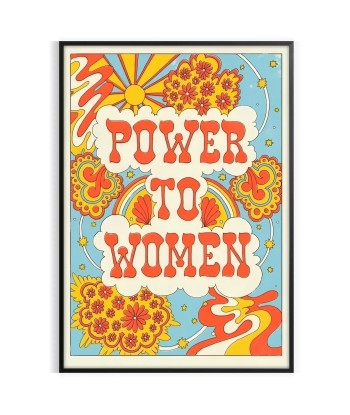 Power To Women Groovy Print hantent personnes