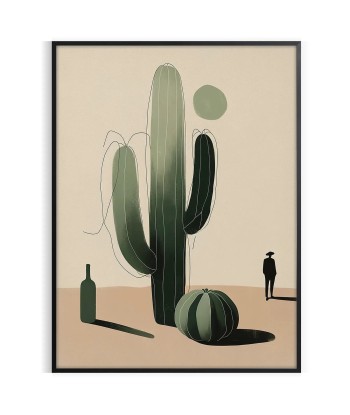 Affiche Botanique Minimals Cactus des créatures d'habitude