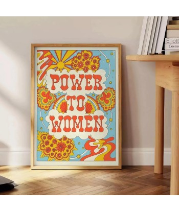 Power To Women Groovy Print hantent personnes