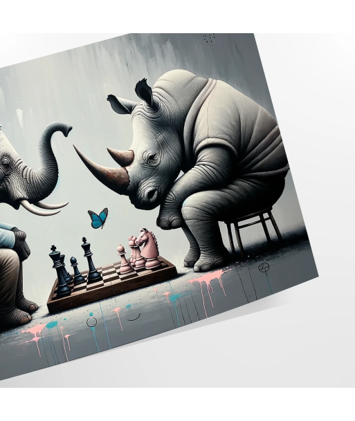 Affiche D’Échecs Éléphant Rhinocéros 50-70% off 