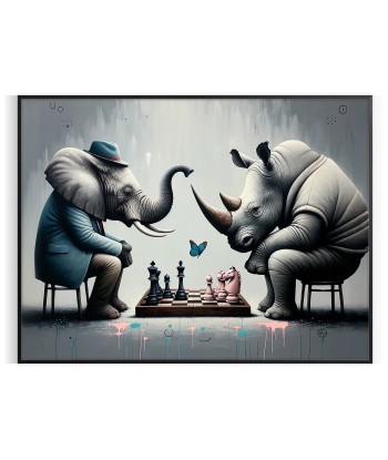 Affiche D’Échecs Éléphant Rhinocéros 50-70% off 