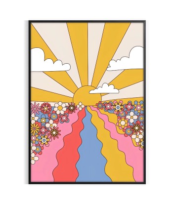 Sun Flower Groovy Poster solde