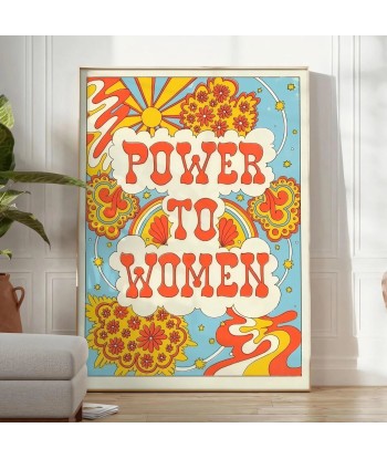 Power To Women Groovy Print hantent personnes