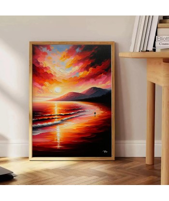 Affiche Plage Coucher Soleil 2 ou a consommer sur place