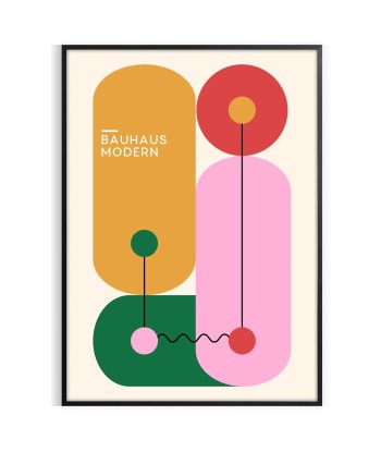 Affiche Géométrique Bauhaus 3 est présent 