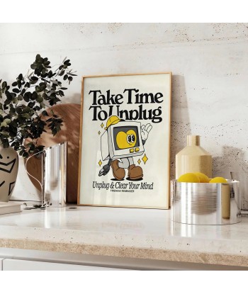 Take Time To Unplug Groovy Art Print l'achat 