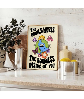 The World Need Groovy Art Print est présent 