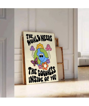 The World Need Groovy Art Print est présent 