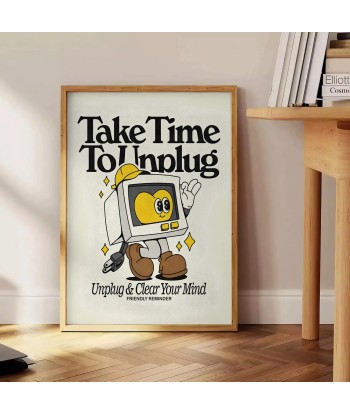 Take Time To Unplug Groovy Art Print l'achat 